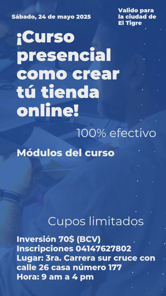 ¡Curso como crear tú tienda online!